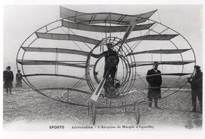 The aeroplane of the Marquis dEquevilley by French Photographer